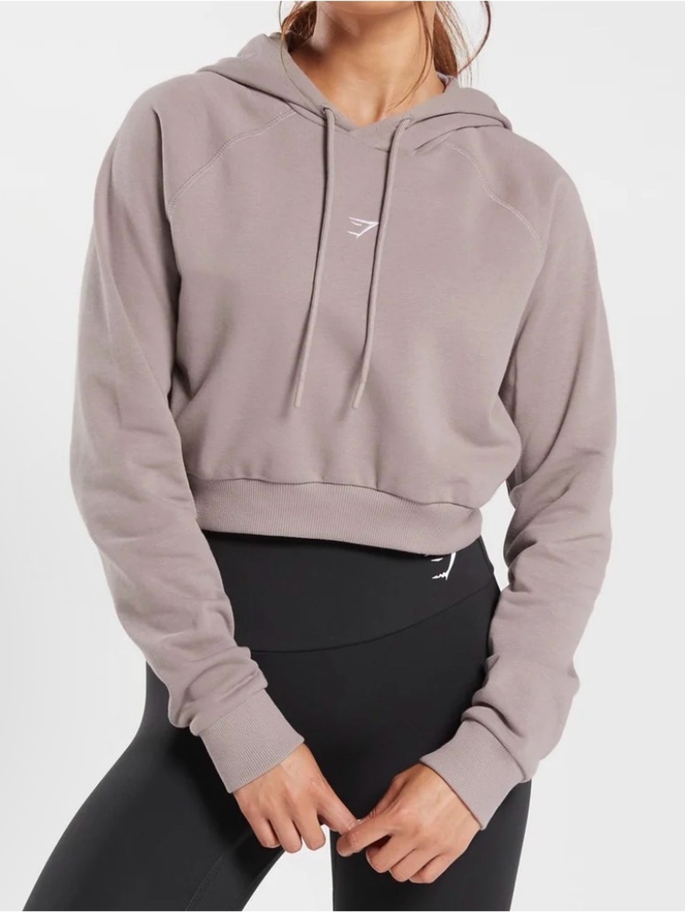 Gymshark Taupe Cropped Hoodie
